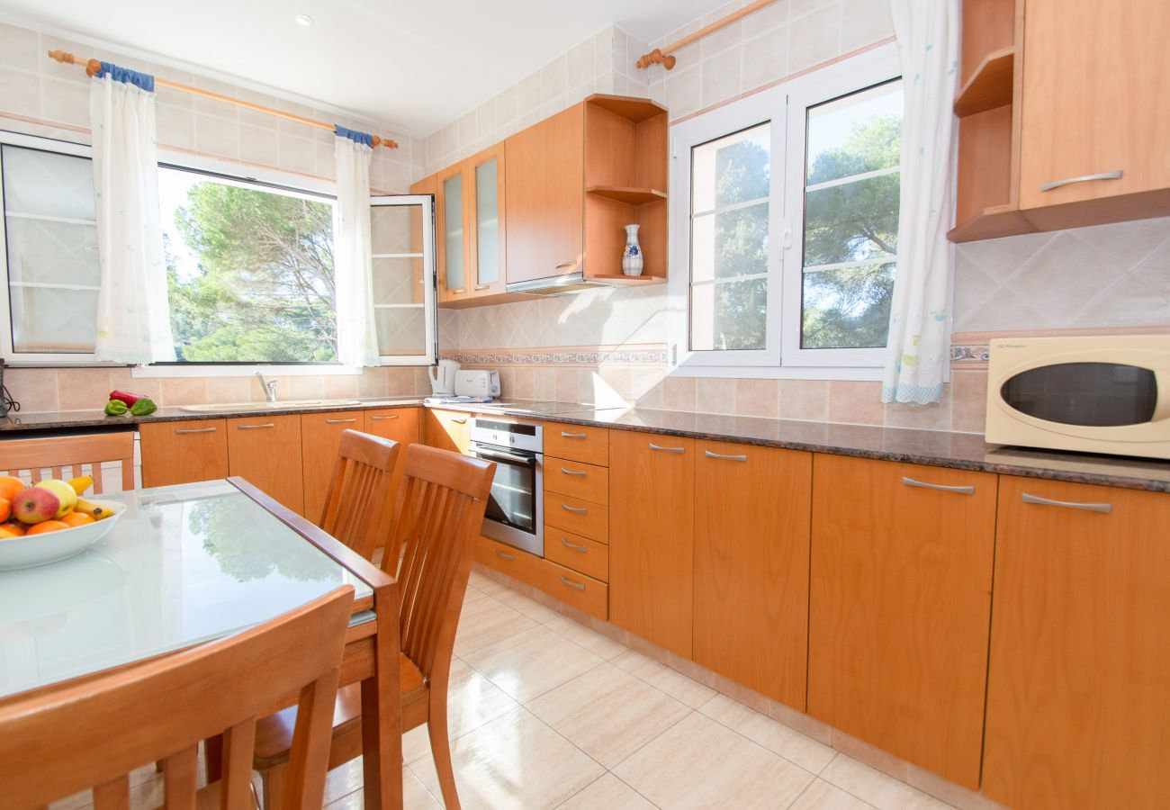Villa Miel garden terrace with furniture